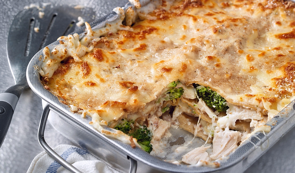 Olymel chicken and broccoli lasagna